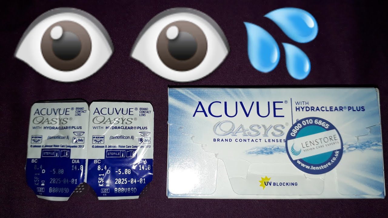 Acuvue Oasys with Hydraclear Plus contact lenses Review 👁👁💦