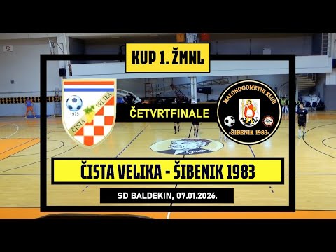 KUP 1. ŽMNL: ČISTA VELIKA - ŠIBENIK 1983  0:3, 07.01.2026.