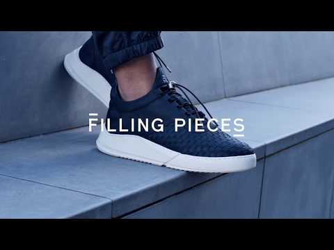 Introducing the Low Top Split Woven Tabs Navy Blue/Cement Grey | Filling Pieces