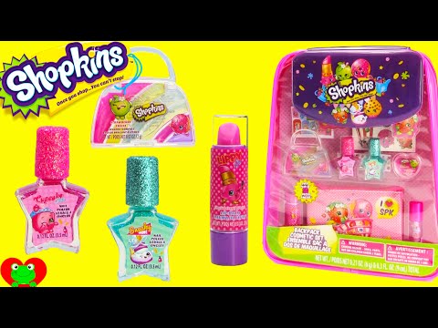 Shopkins Cosmetics Backpack and Surprises Video