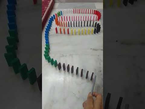 Failure in the 1st attempt but  #dominogirl #hevesh5  #shortsvideo #trending #shortvideo #dominoes