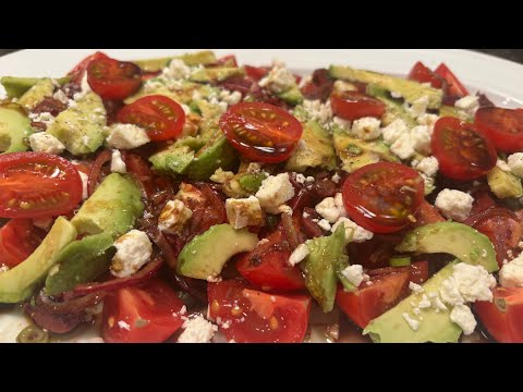 Mediterranean Style Tomato and Avocado Salad!