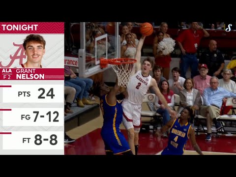 Grant Nelson Makes "Box Office" Alabama Debut - 24 Pts & 7 Reb