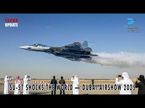 Su-57 begeistert die Welt – Russlands Gen-5-Kampfjet dominiert die Dubai Airshow 2025