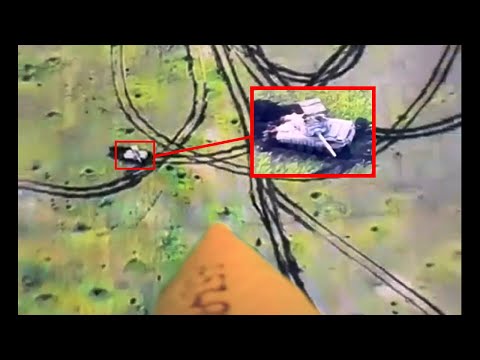 T-72 Tank With Cope Cage Get Targeted By Kamikaze Drone