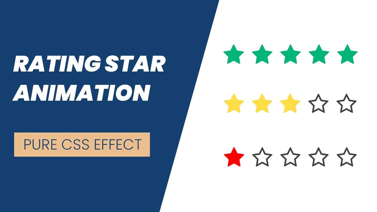 Star Rating Widget using HTML & CSS | CSS Animation