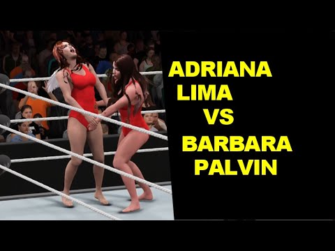WWE 2K17 Adriana Lima vs Barbara Palvin - Last Woman Standing
