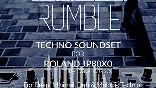 Video thumbnail for Rumble Techno Soundset for Roland JP8080/JE-8086 - Deep/ Minimal/ Dub/ Melodic Techno Patches 2024 by Kulshan Studios