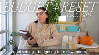 OCTOBER RESET 🍂✏️ How I budget + prep for a new month ($2,600 budget, saving & investing, goals)