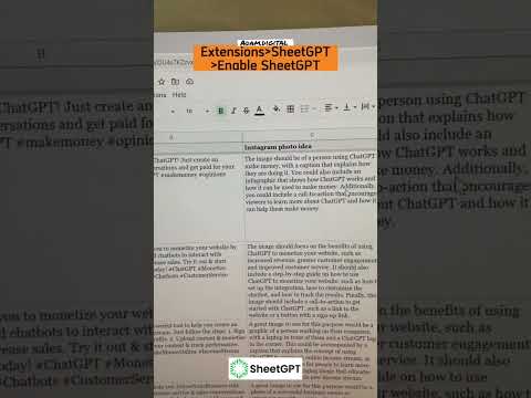 ChatGPT + Google Sheet to create social media content