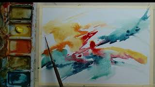 Abstract Gradient Watercolor | Simple Technique, Peaceful Results!