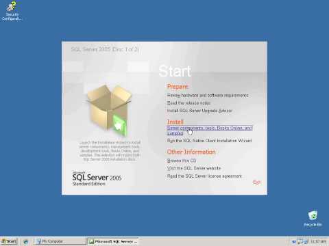 comment installer sql server 2005