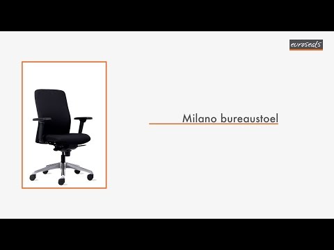 Bureaustoel Euroseats Milano synchroom zwart