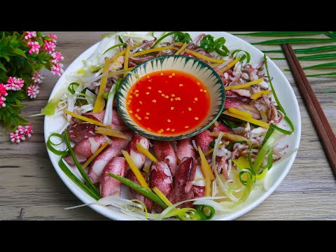 HANGCANCOOK || Cách làm MỰC HẤP HÀNH GỪNG ấm bụng, thơm ngon