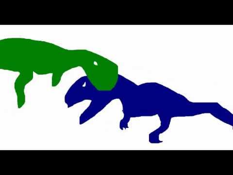MDF-Rajasaurus vs Ceratosaurus and T-rex vs Carcharontosaurus