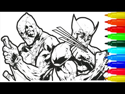 Deadpool Wolverine Coloring Pages | Colouring Pages for Kids