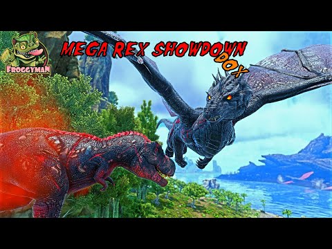 MEGA REX SHOW DOWN ! HARDEST MOD IN ARK DINO OVER HAULX (ARK