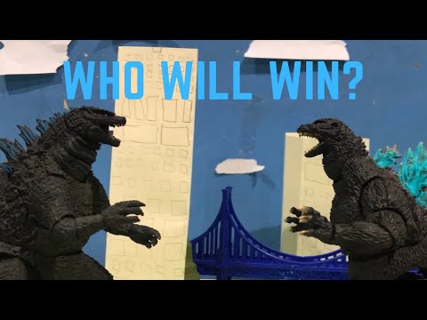 Godzilla 2014 Vs Heisei Godzilla stop motion