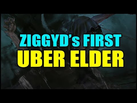 Path  of Exile: ZiggyD's First Uber Elder Fight (with Bonus Zizaran Commentary)