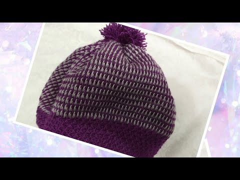 Tunisian Crochet Hat / Diagonal Lattice Stitch / Full Stitch / Beginner Tutorial in hindi/urdu