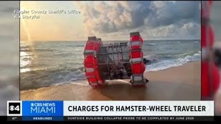 Florida man charged for attempting to cross Atlantic in giant hamster wheel