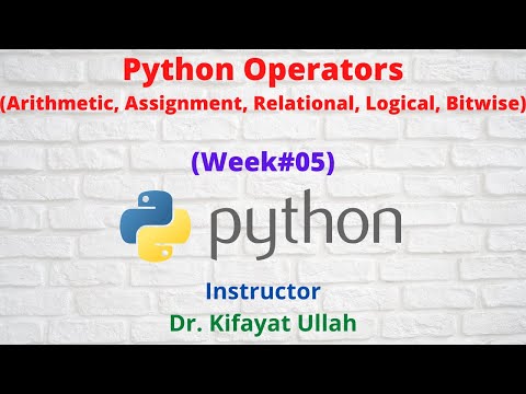 Python Operators Arithmetic Relational Logical Bit Wise Programming With Python Week05