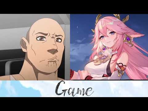 GENSHIN IMPACT vs REDDIT (Rock reaction meme) inazuma #animevsreddit #gamesvsreddit #reddit