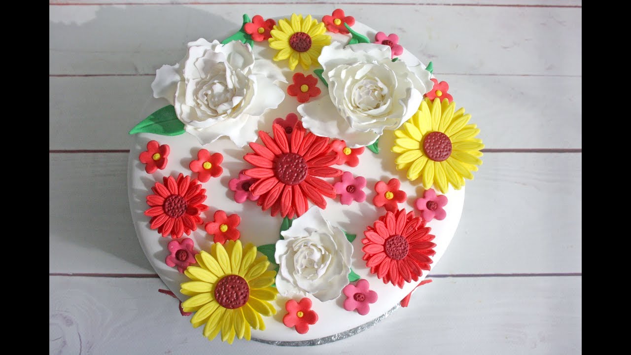 Tort w kwiaty jak zrobić - Wiosenny tort