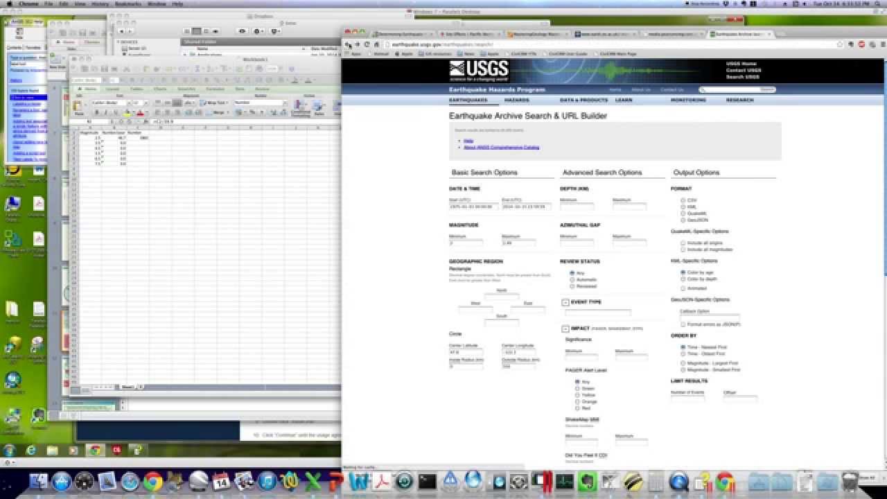USGS Earthquake Catalog Plotting
