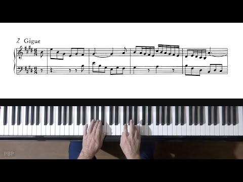 Bach French Suite No.6 "Gigue" P. Barton, FEURICH 218 piano