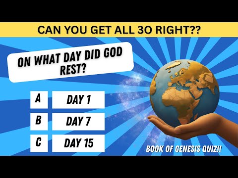 The Book of Genesis Bible Quiz | 30 Questions to Test Your Bible Knowledge #biblegames
