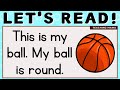LET S READ SIMPLE SENTENCES PRACTICE READING ENGLISH TEACHING MAMA