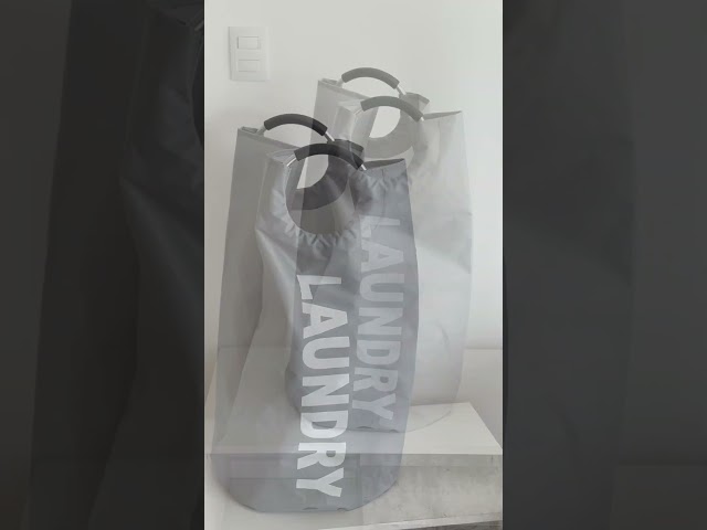 Vídeo relacionado con Flintronic 2PCS Bolsa de Lavandería Plegable Portátil, Bolsas para Ropa Sucia, Bolsa de Colada con Cuerda, Gran Capacidad, para Baño Dormitorio Hotel de Viaje, para Lavandería, 80-120L, Azul+Rosa