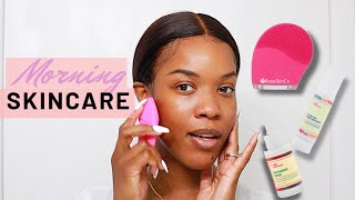 MORNING SKINCARE ROUTINE FOR CLEAR GLOWY SKIN| SIMPLE & AFFORDABLE ft ROSE SKIN CO