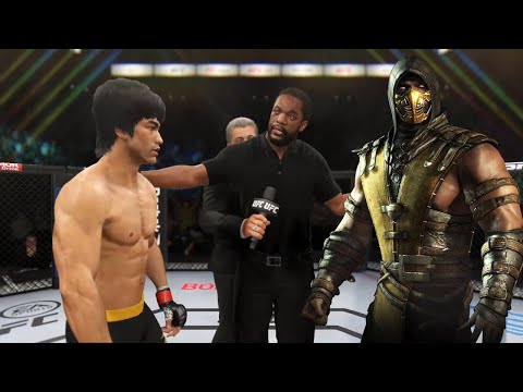 UFC 4 | Bruce Lee vs. Fighter Scorpion (Mortal Kombat) (EA Sports UFC 4)