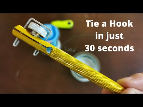 Fish Hook Knot Tying Tool in Action - Simple and Very Effective Gadget