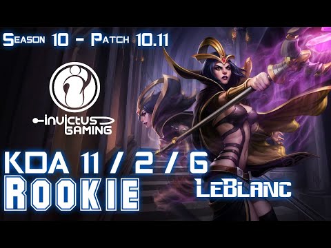 IG Rookie LEBLANC vs ZOE Mid - Patch 10.11 KR Ranked