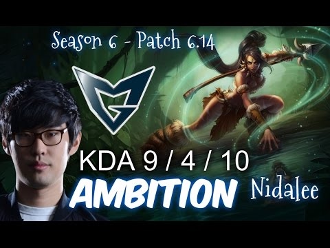SSG Ambition NIDALEE vs LEE SIN Jungle - Patch 6.14 KR Ranked | League of Legends