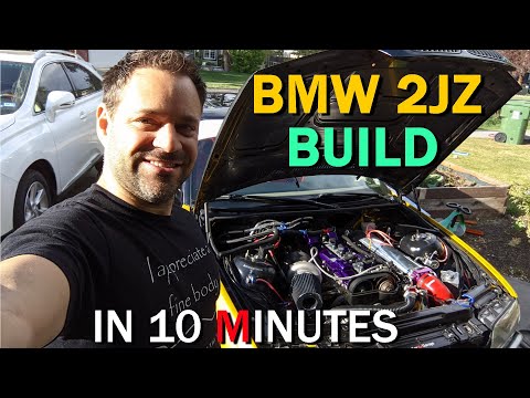 533 hp BMW  - 2JZ GE Turbo Build in 10 minutes