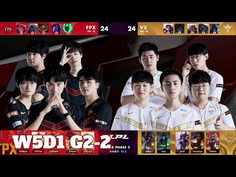 V5 vs FPX - Game 2 | Week 5 Day 1 LPL Spring 2020 | Victory Five vs FunPlus Phoenix G2