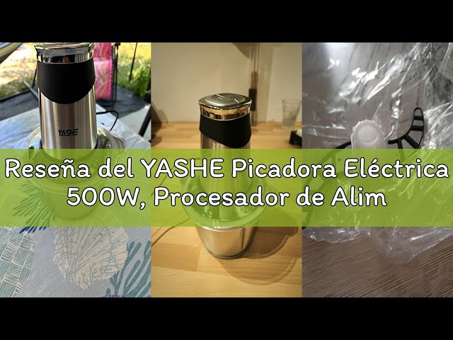 Vídeo relacionado con YASHE Picadora Eléctrica 500W, Procesador de Alimentos Eléctrico con Bol de Acero Inoxidable de 1,8L, Picadora de Carne con 4 Cuchillas Dobles, 2 Velocidades