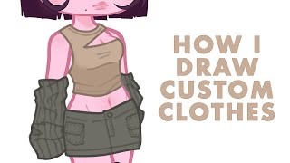 how I REALLY draw custom clothes ✨