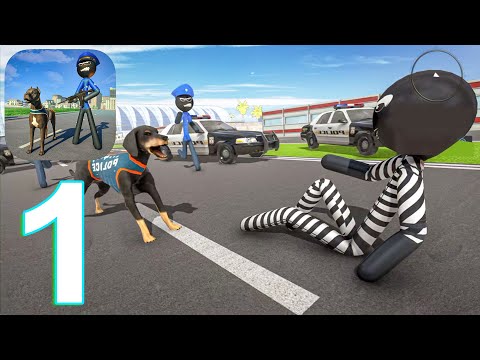 Stickman Police Dog Chase Gameplay Walkthrough Part 1 (IOS/Android)