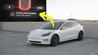 “Traction Control Disabled” warning in Tesla vehicles
