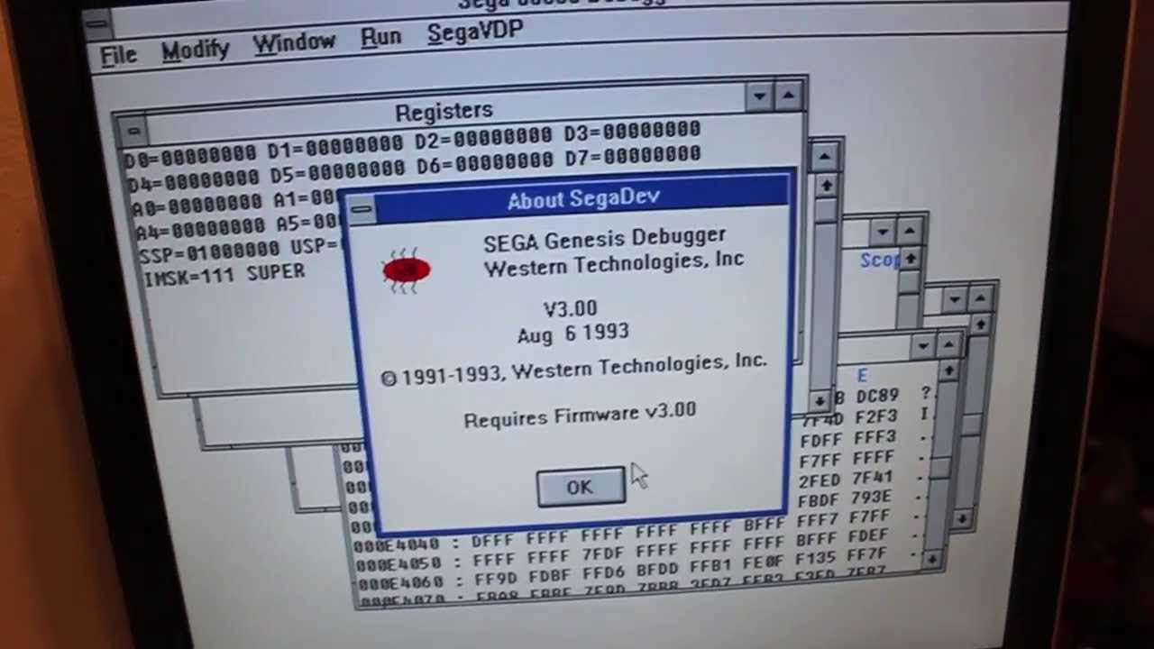 Western Technologies Sega Dev Card Software Overview