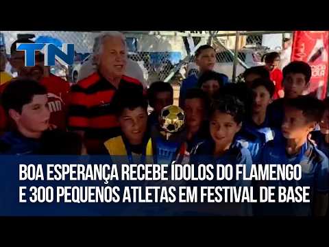 Giro Esportivo | Boa Esperança recebe ídolos do Flamengo e 300 pequenos atletas em festival de base