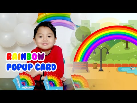 EASY Rainbow Pop UP Card - Learn how to make easy 3D Cards for Kids with Schubert's story - DIY
