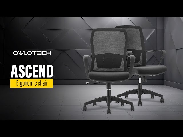 Cadeira de mesa preta Owlotech Ascend video