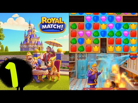 Royal Match #1 | Levels 1-15 & 2 King's Nightmares | Android No Commentary Gameplay Walkthrough