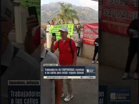 Trabajadores de COOPIDROGAS vuelven a las calles para exigir respeto por sus derechos laborales